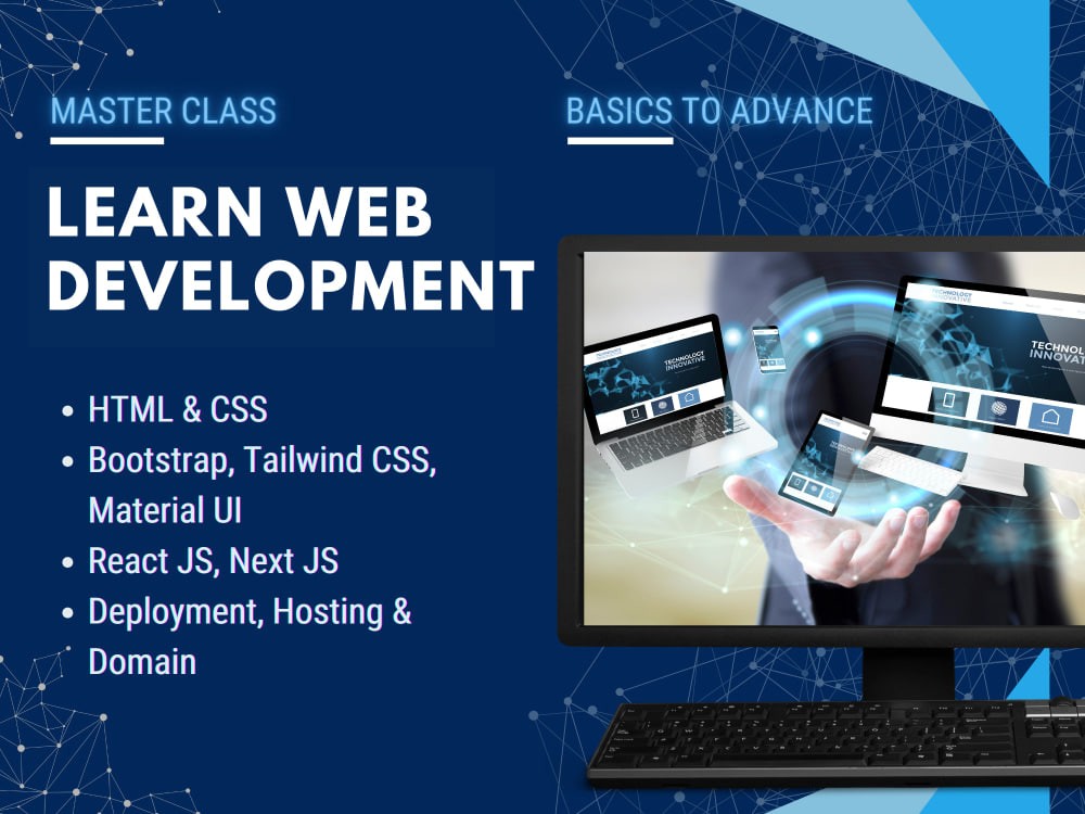 You will get Master training in Frontend development | Learn HTML CSS Bootstrap React