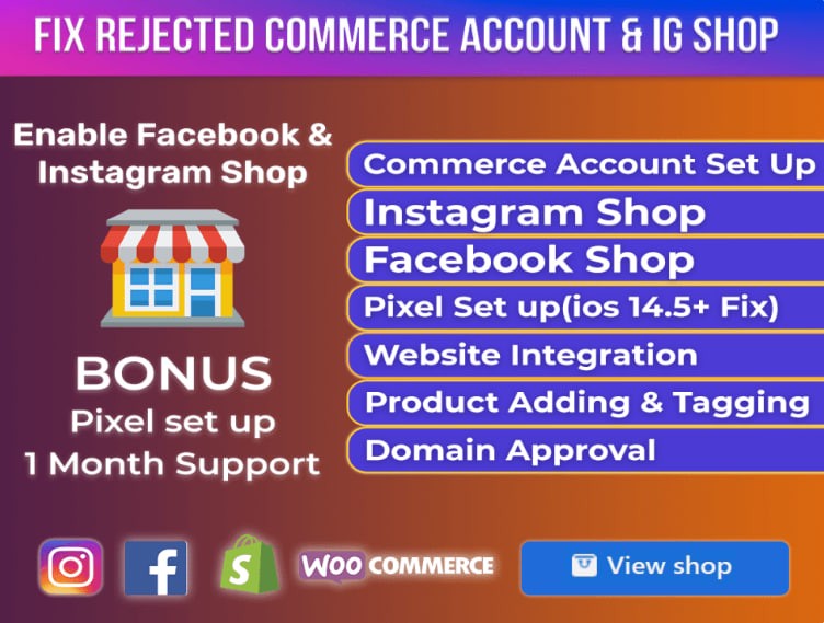 You will get Instagram Shop & Facebook Shop Approved with the Product Tagging Feature