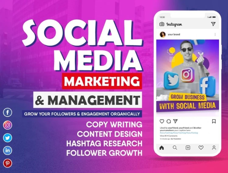 You will get Budget Friendly Social Media Marketing Manager & Social Media Post Design