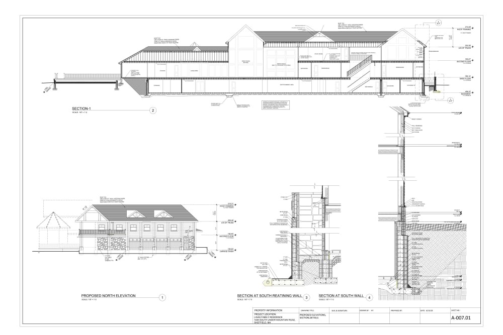 You will get complete architectural drawing for permit and construction document set