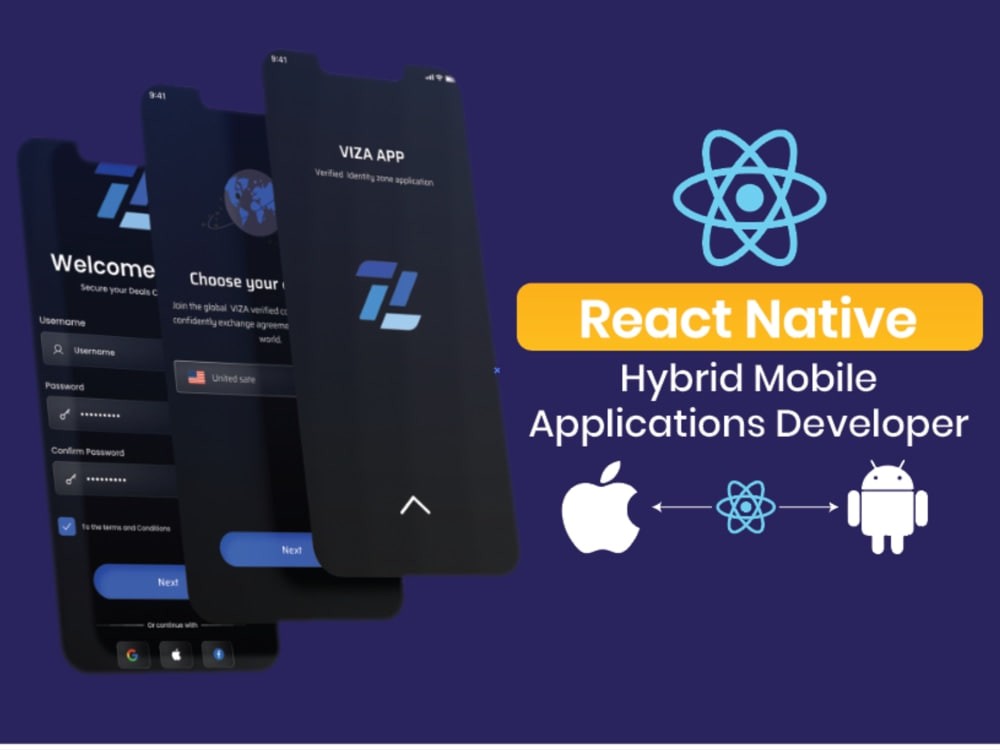 You will get Expert React Native mobile app developer | Hybrid iOS+Android applications