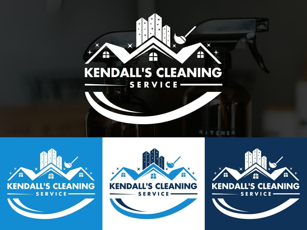 You will get Modern minimalist home cleaning, pressure washing and plumbing logo design