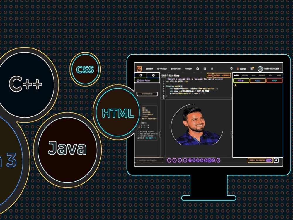 You will get coding tutoring help in c, c++, c#, java or python
