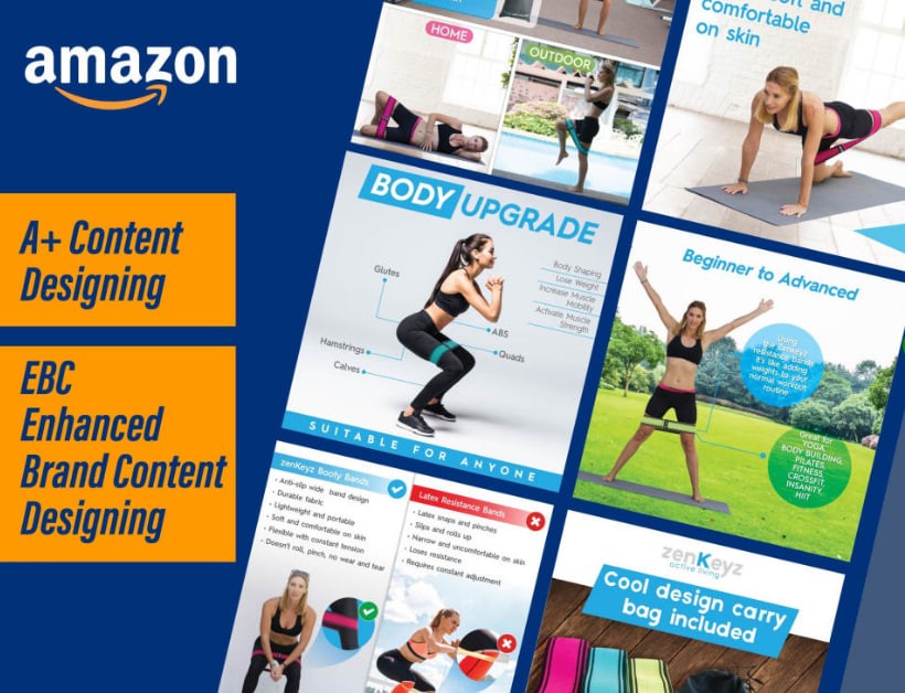 You will get Amazon listing images and EBC graphics to standout your product