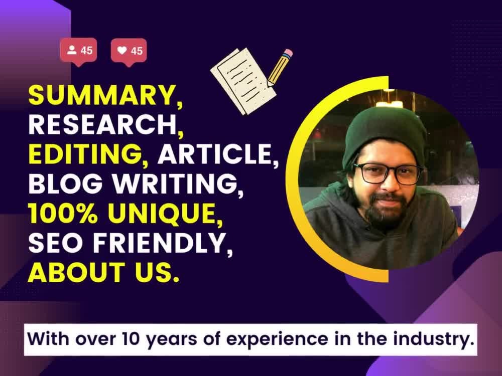 You will get Expert SEO Website Content For Your Article, Blog, & Research Writing