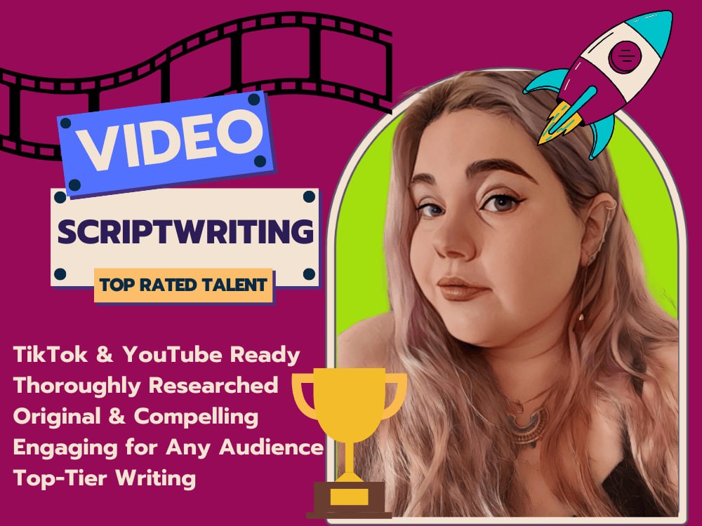 You will get an engaging TikTok or YouTube script, by a video script writer in 24 hours