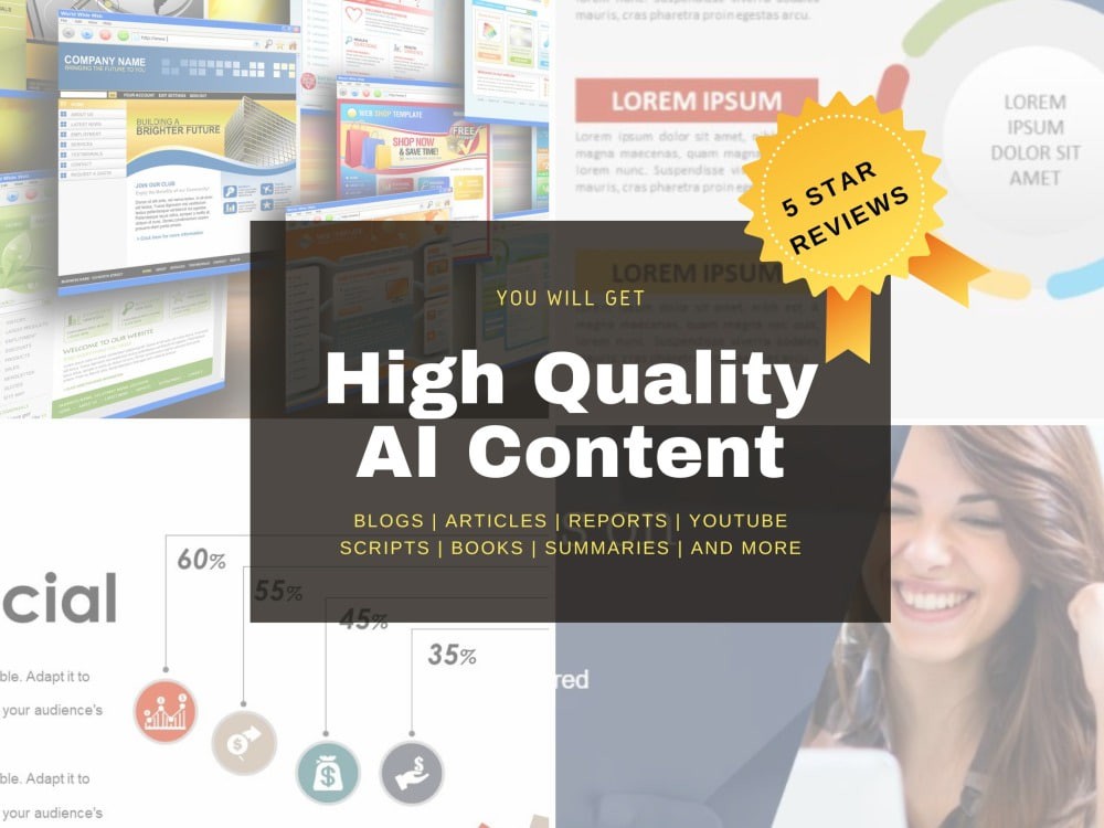 You will get Premium Quality AI Content - Blogs, Articles, Guest posts and Others