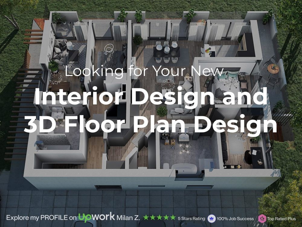 You will get Realistic Plan | 3D rendering Modeling | Detailed 3D design 3D Floor Plans