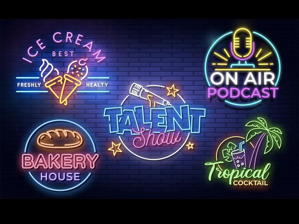 You will get awesome neon light logo or neon sign