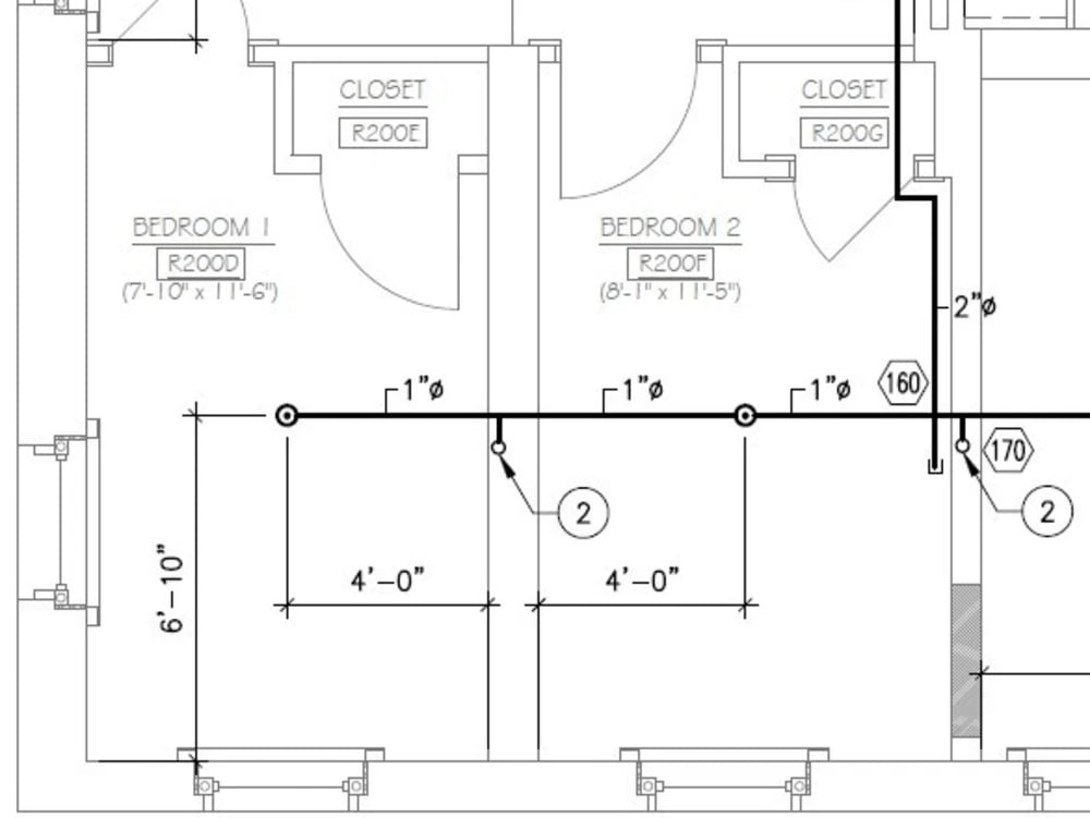 You will get Complete 2D Fire Sprinkler Design with Hydraulic Calculation