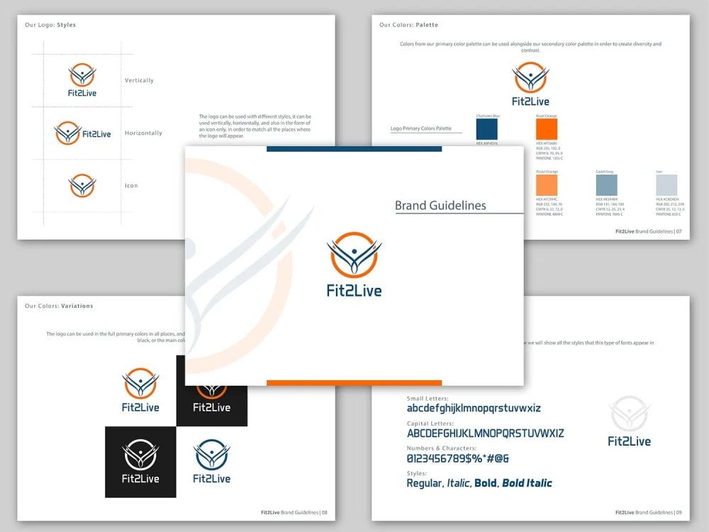 You will get Professional logo design and brand style guide