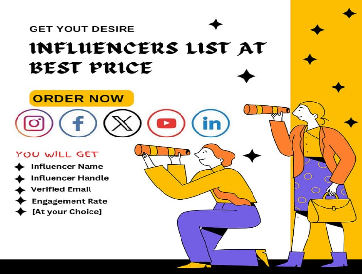 You will get influencers from Instagram, YouTube, Twitch, and TikTok