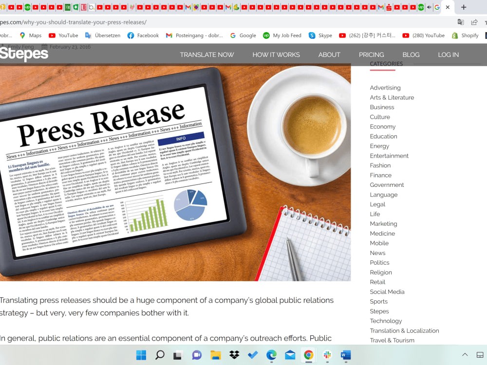 You will get a professional press release translation into German