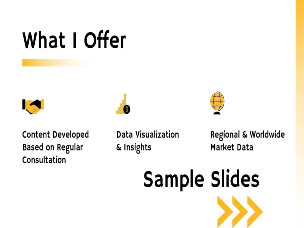 You will get a great looking & detailed informational or pitch presentation