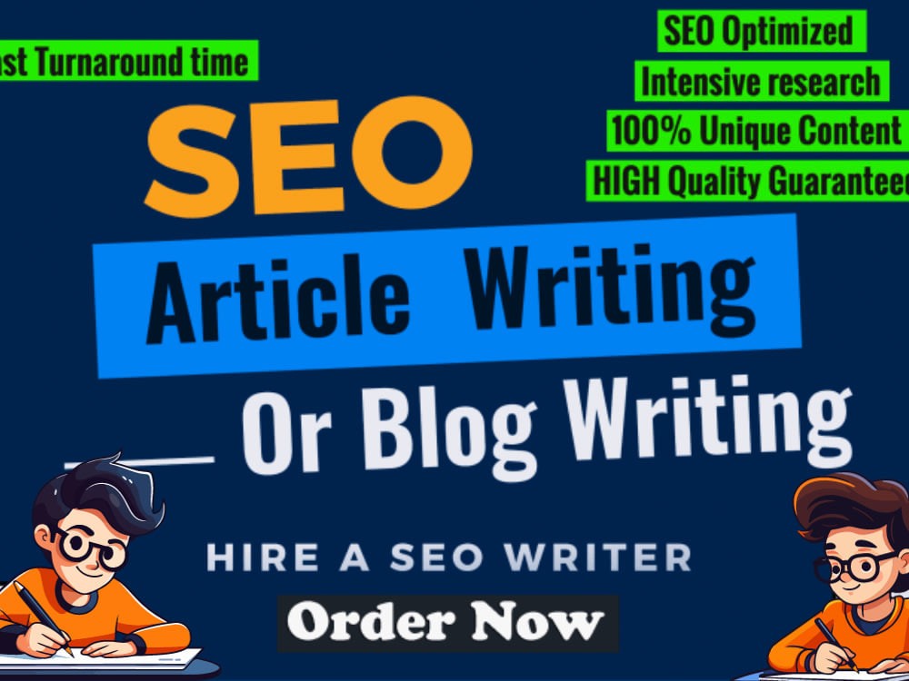 You will get 30 Premium SEO Article and Blog Writing Solutions