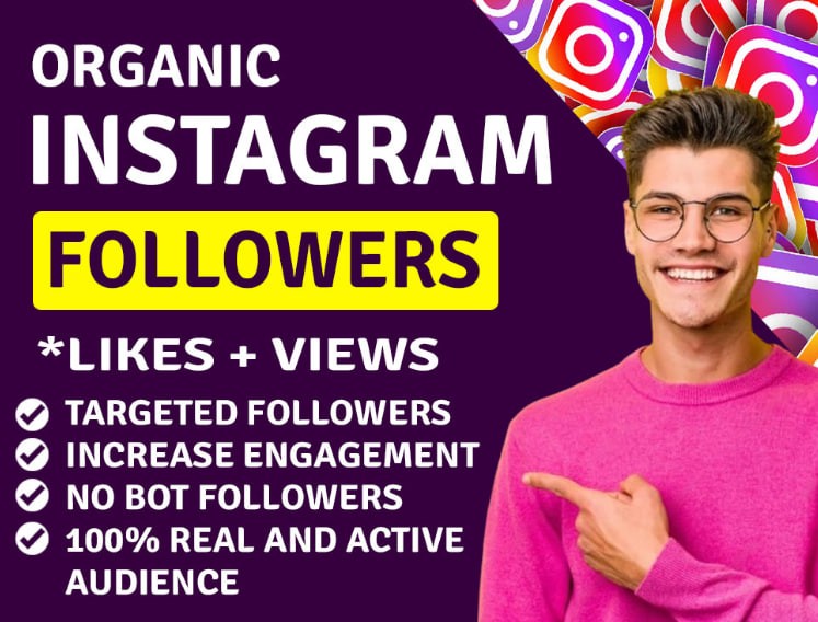 You will get Organic Instagram Followers with Engagements, Instagram Marketing
